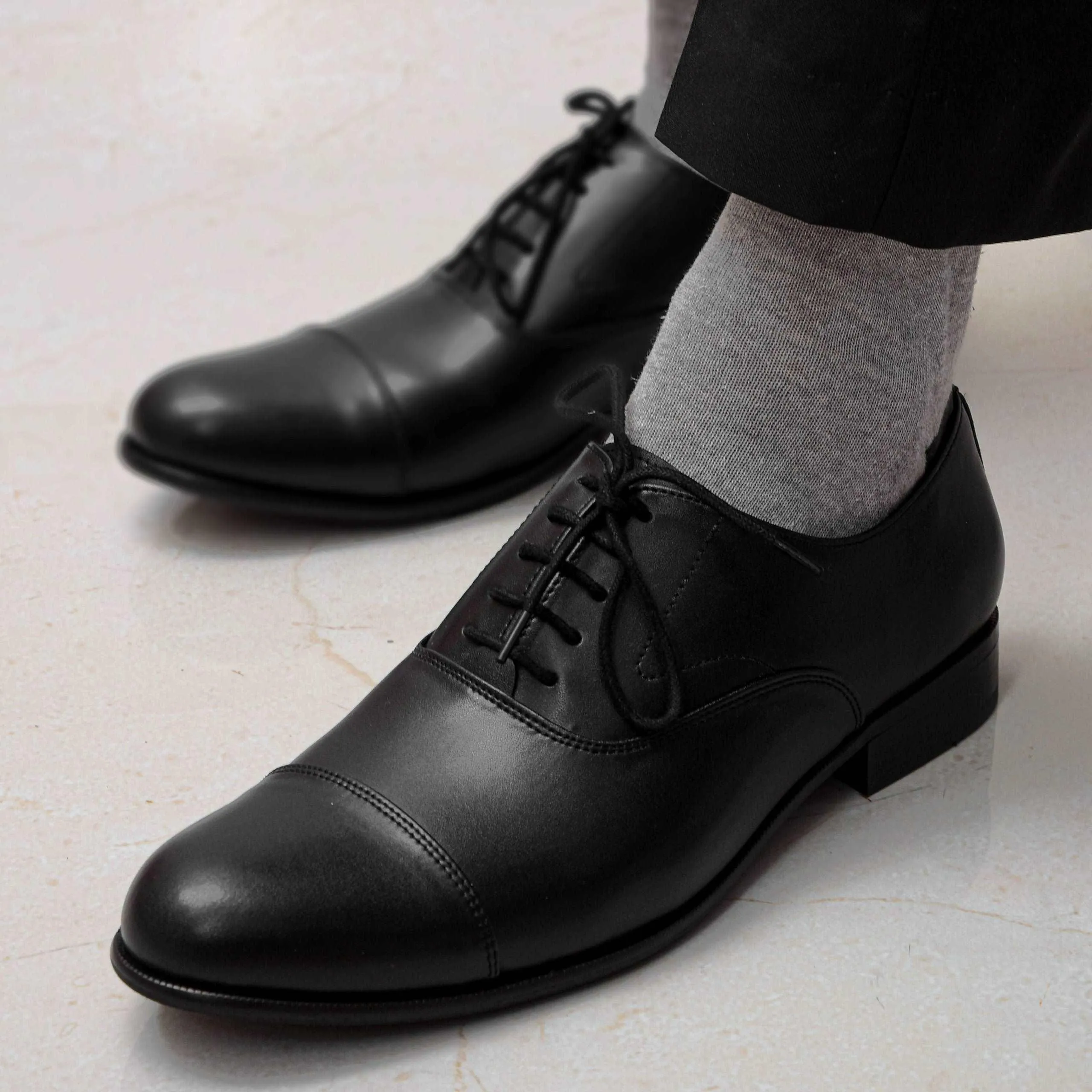 RHODES | BLACK OXFORD LACE UP