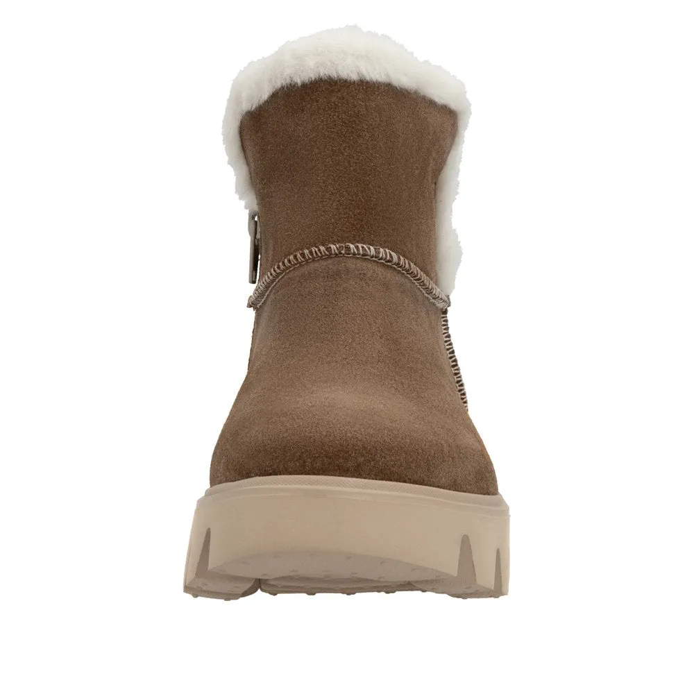 Rieker Chunky Warm Lined Boots Brown Suede W2071-20 sale