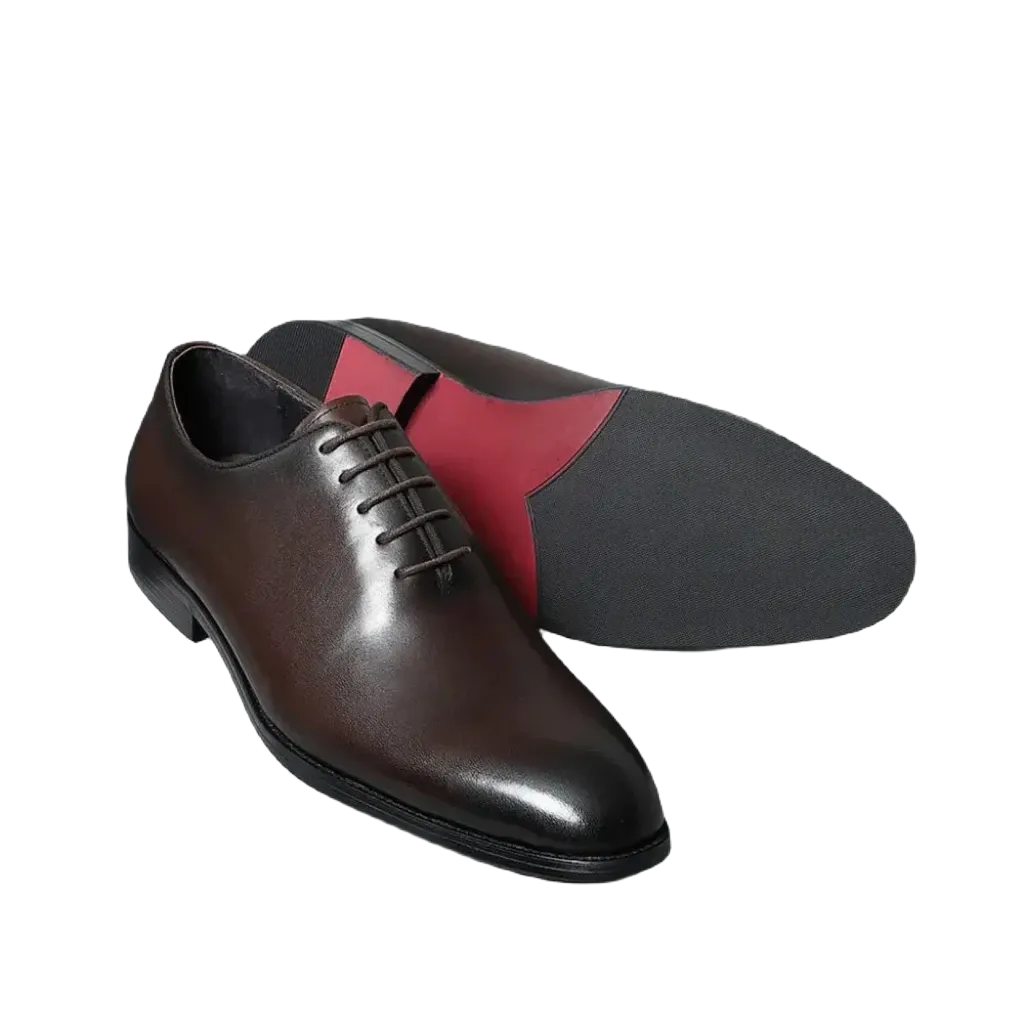 Rosso C1 -  A classic red bottom oxford leather shoes for men (whole cut)