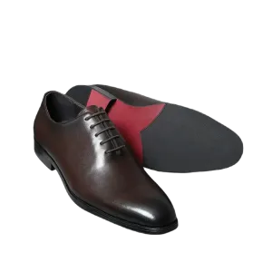 Rosso C1 -  A classic red bottom oxford leather shoes for men (whole cut)