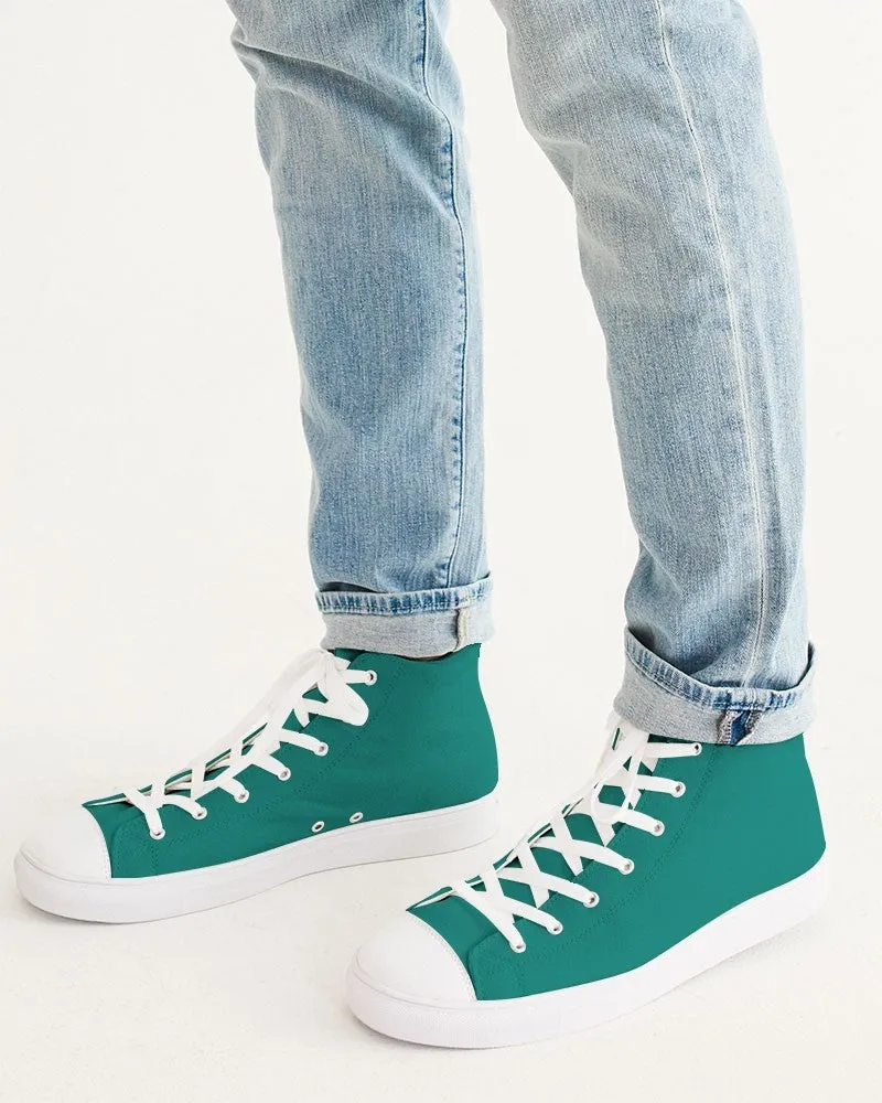 Shaded Blue-Green High-Top Canvas Sneakers | Men's | C100M0Y50K30