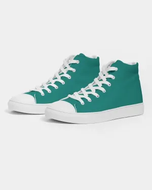 Shaded Blue-Green High-Top Canvas Sneakers | Men's | C100M0Y50K30