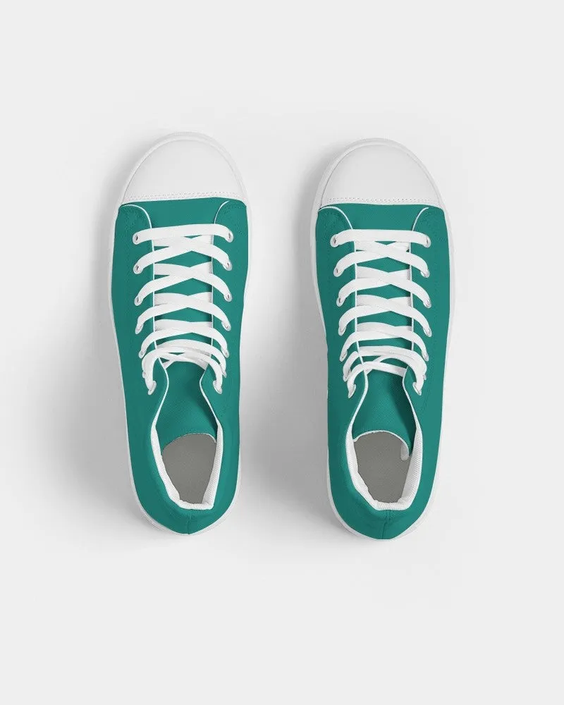 Shaded Blue-Green High-Top Canvas Sneakers | Men's | C100M0Y50K30