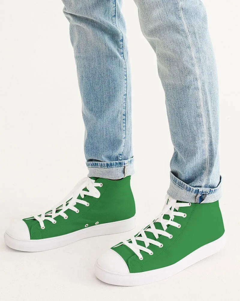 Shaded Green High-Top Canvas Sneakers | Men's | C75M0Y100K30