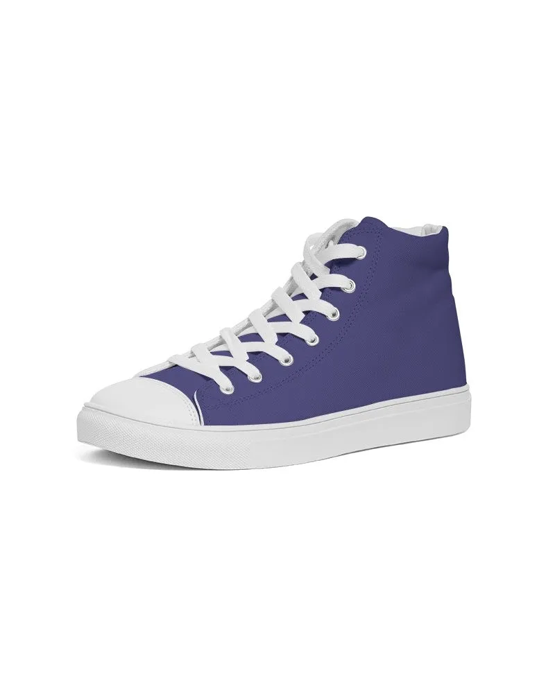 Shaded Midtone Blue High-Top Canvas Sneakers | Men's | C80M80Y0K30