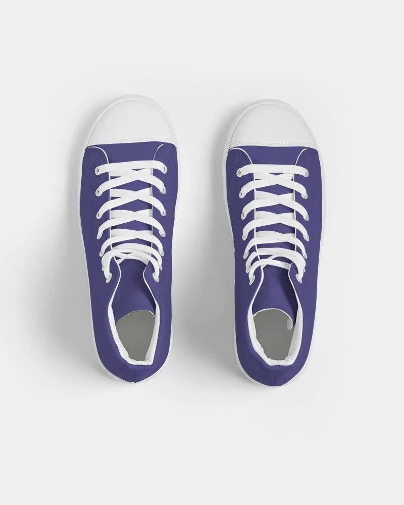 Shaded Midtone Blue High-Top Canvas Sneakers | Men's | C80M80Y0K30