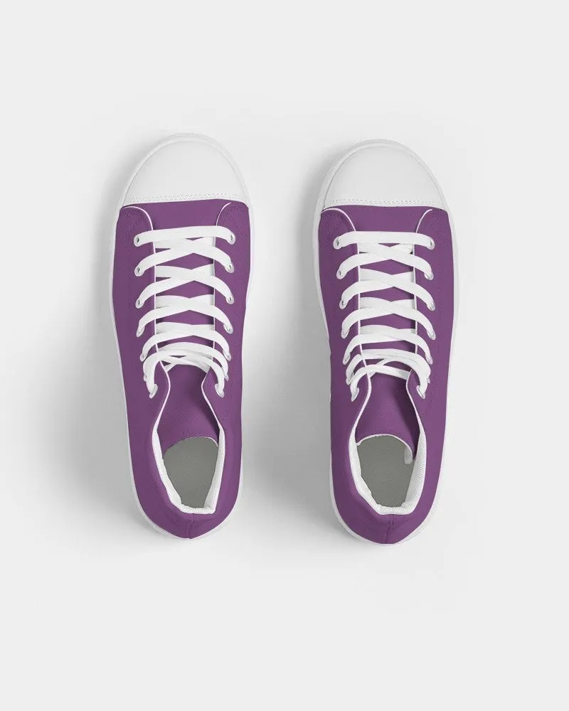 Shaded Midtone Purple High-Top Canvas Sneakers | Men's | C40M80Y0K30