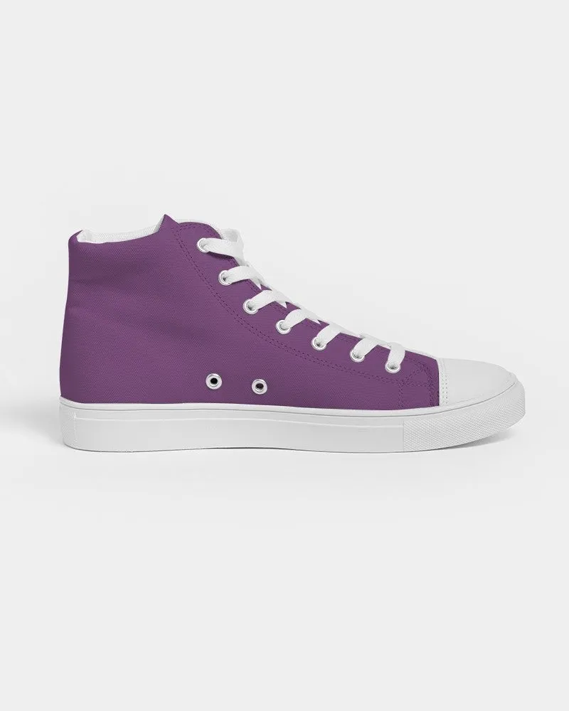 Shaded Midtone Purple High-Top Canvas Sneakers | Men's | C40M80Y0K30