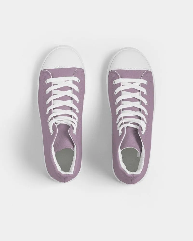 Shaded Pale Pastel Purple Gray High-Top Canvas Sneakers | Women's | C8M30Y0K30