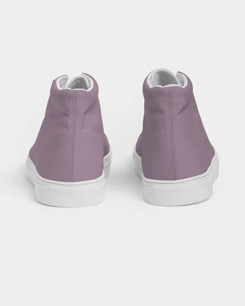 Shaded Pale Pastel Purple Gray High-Top Canvas Sneakers | Women's | C8M30Y0K30