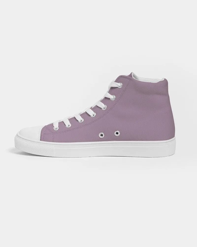 Shaded Pale Pastel Purple Gray High-Top Canvas Sneakers | Women's | C8M30Y0K30