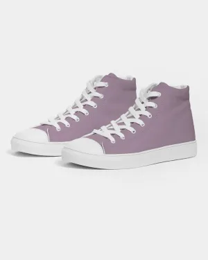 Shaded Pale Pastel Purple Gray High-Top Canvas Sneakers | Women's | C8M30Y0K30