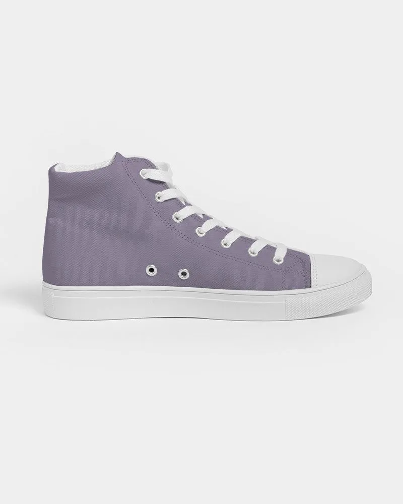 Shaded Pale Pastel Violet Gray High-Top Canvas Sneakers | Women's | C22M30Y0K30