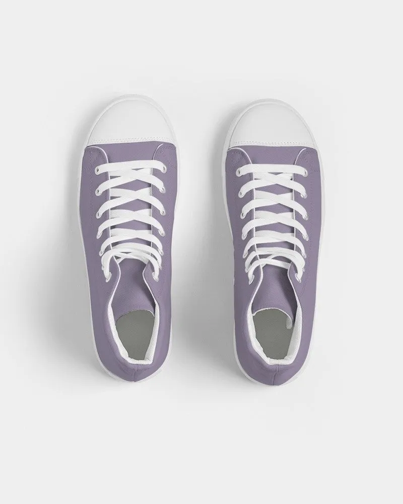 Shaded Pale Pastel Violet Gray High-Top Canvas Sneakers | Women's | C22M30Y0K30