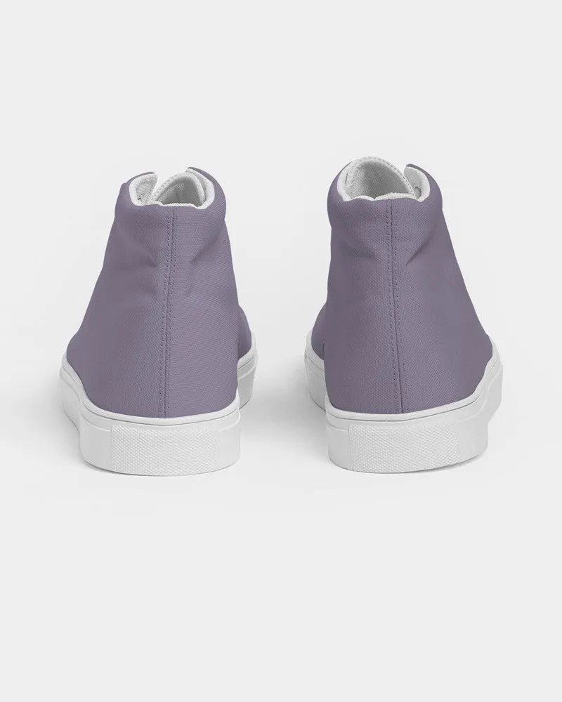 Shaded Pale Pastel Violet Gray High-Top Canvas Sneakers | Women's | C22M30Y0K30