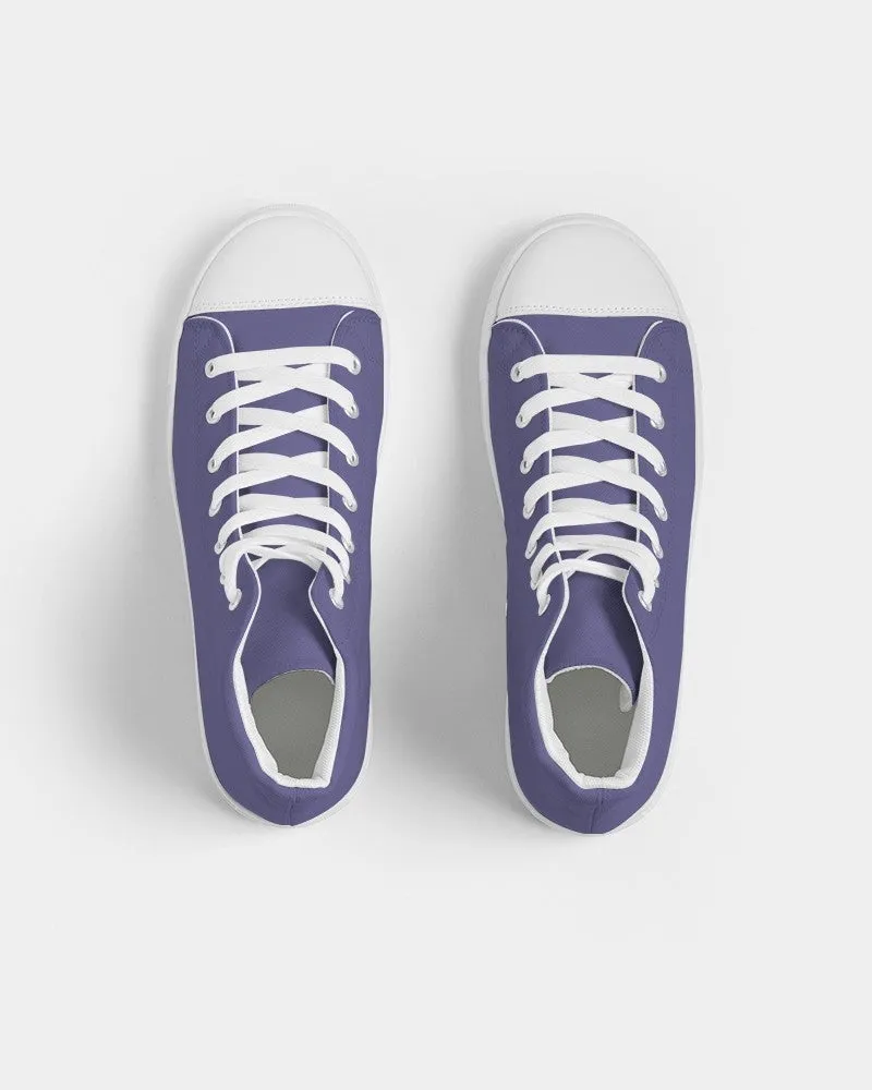 Shaded Pastel Blue High-Top Canvas Sneakers | Men's | C60M60Y0K30