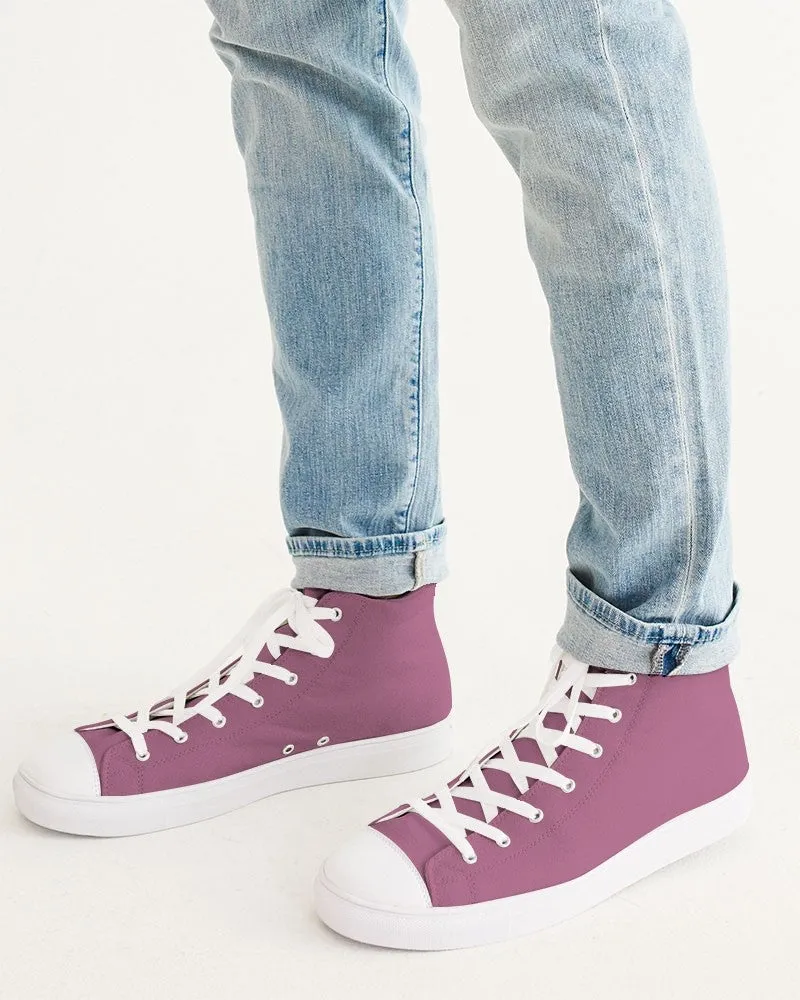 Shaded Pastel Magenta High-Top Canvas Sneakers | Men's | C0M60Y0K30