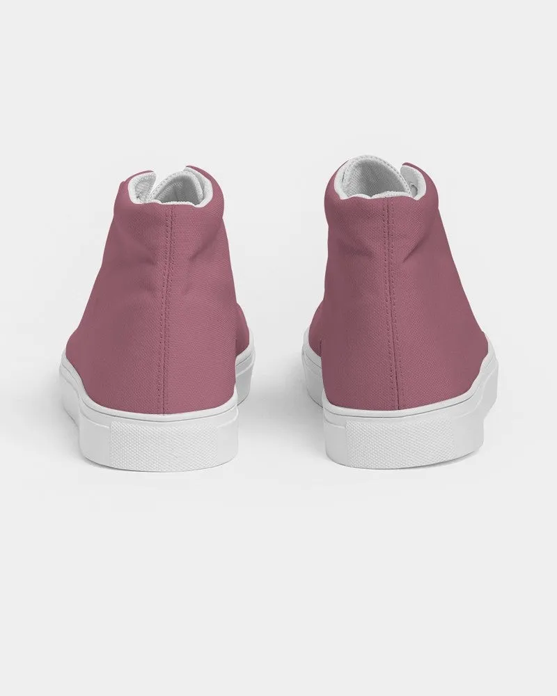 Shaded Pastel Pink High-Top Canvas Sneakers | Women's | C0M60Y15K30