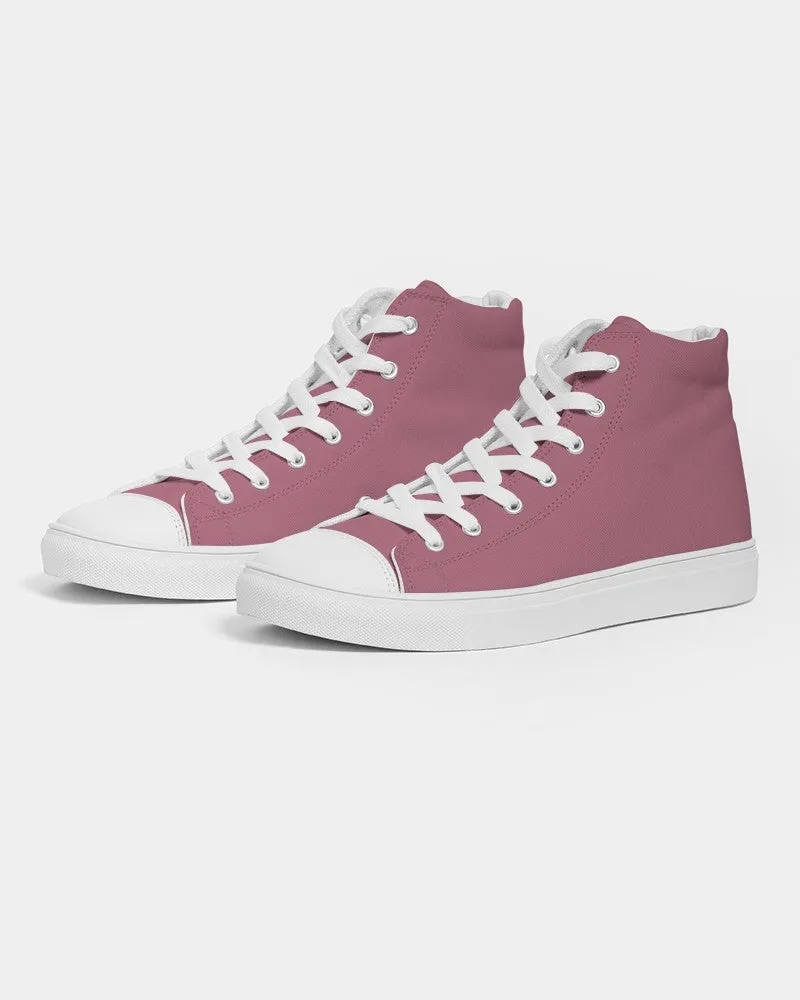 Shaded Pastel Pink High-Top Canvas Sneakers | Women's | C0M60Y15K30