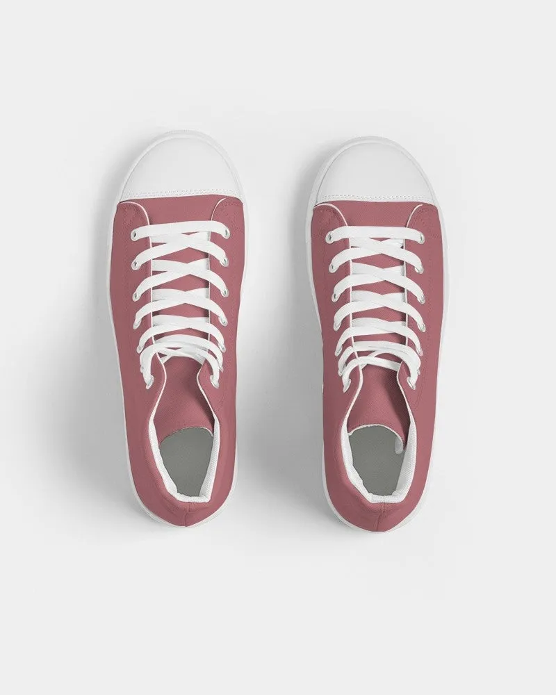 Shaded Pastel Pink High-Top Canvas Sneakers | Women's | C0M60Y30K30