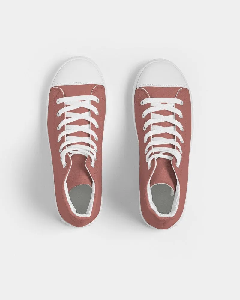 Shaded Pastel Red High-Top Canvas Sneakers | Women's | C0M60Y45K30