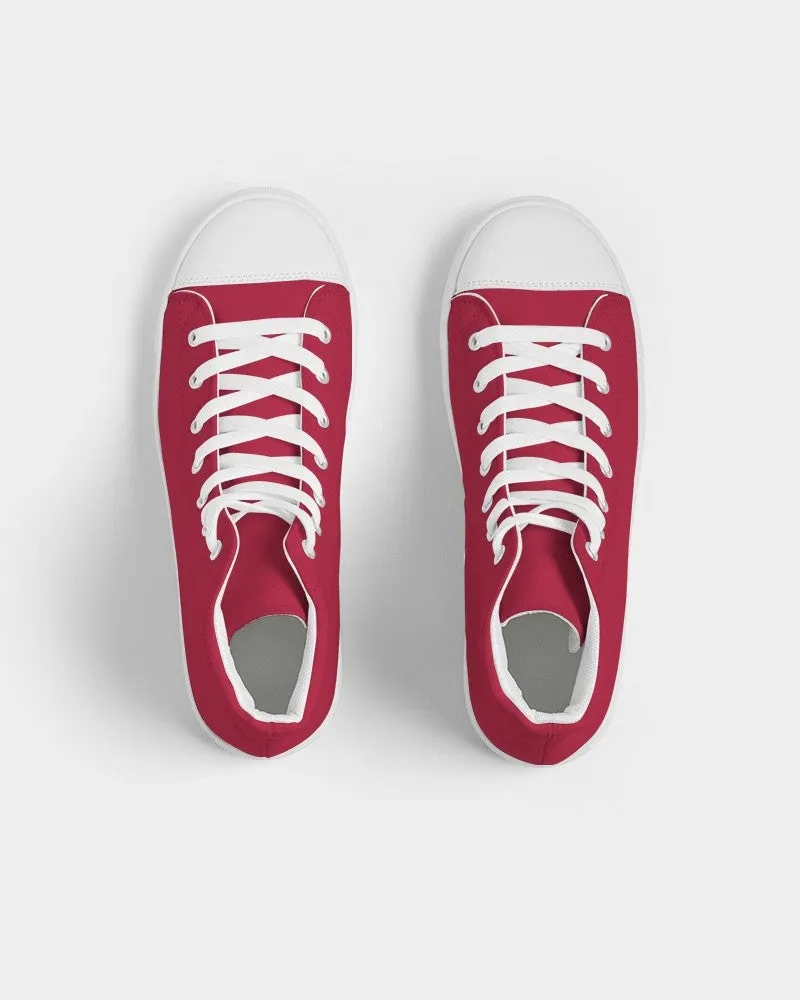 Shaded Red High-Top Canvas Sneakers | Women's | C0M100Y75K30