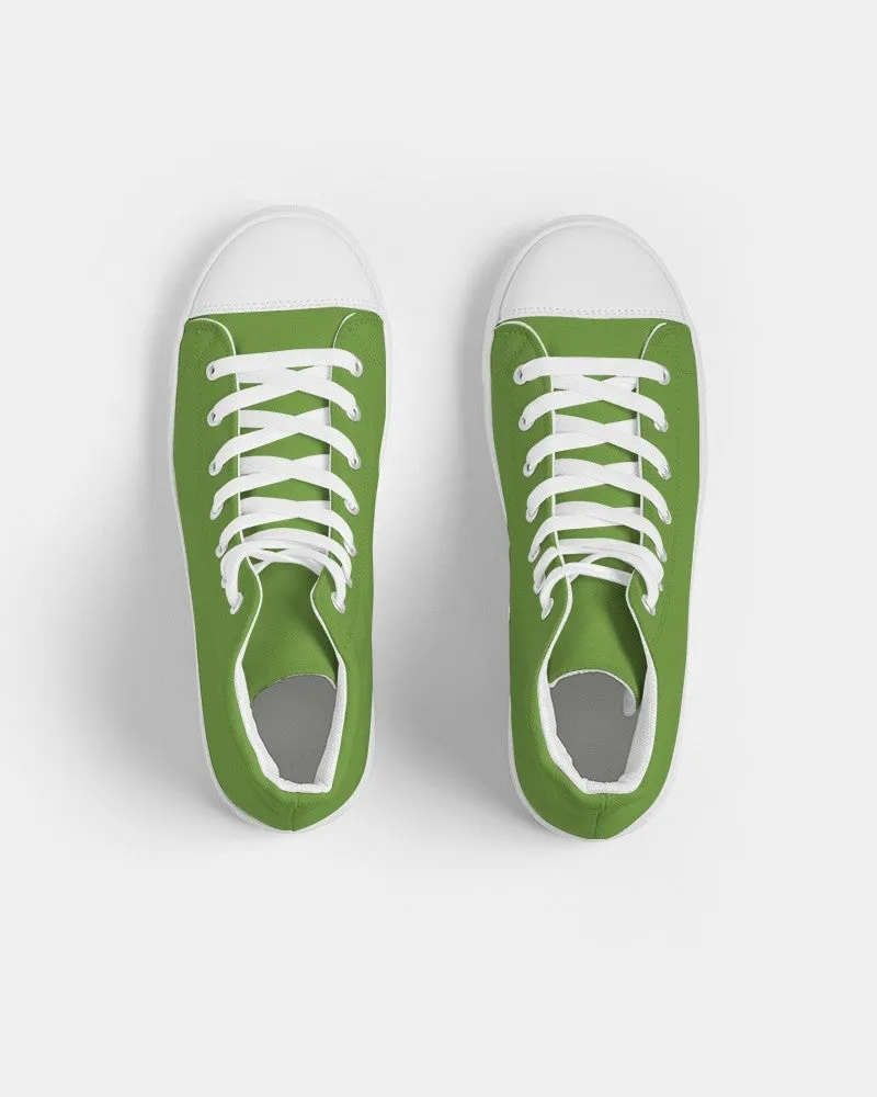 Shaded Warm Green High-Top Canvas Sneakers | Women's | C50M0Y100K30