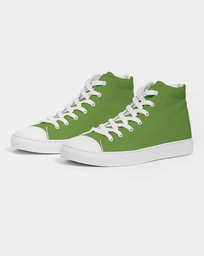 Shaded Warm Green High-Top Canvas Sneakers | Women's | C50M0Y100K30