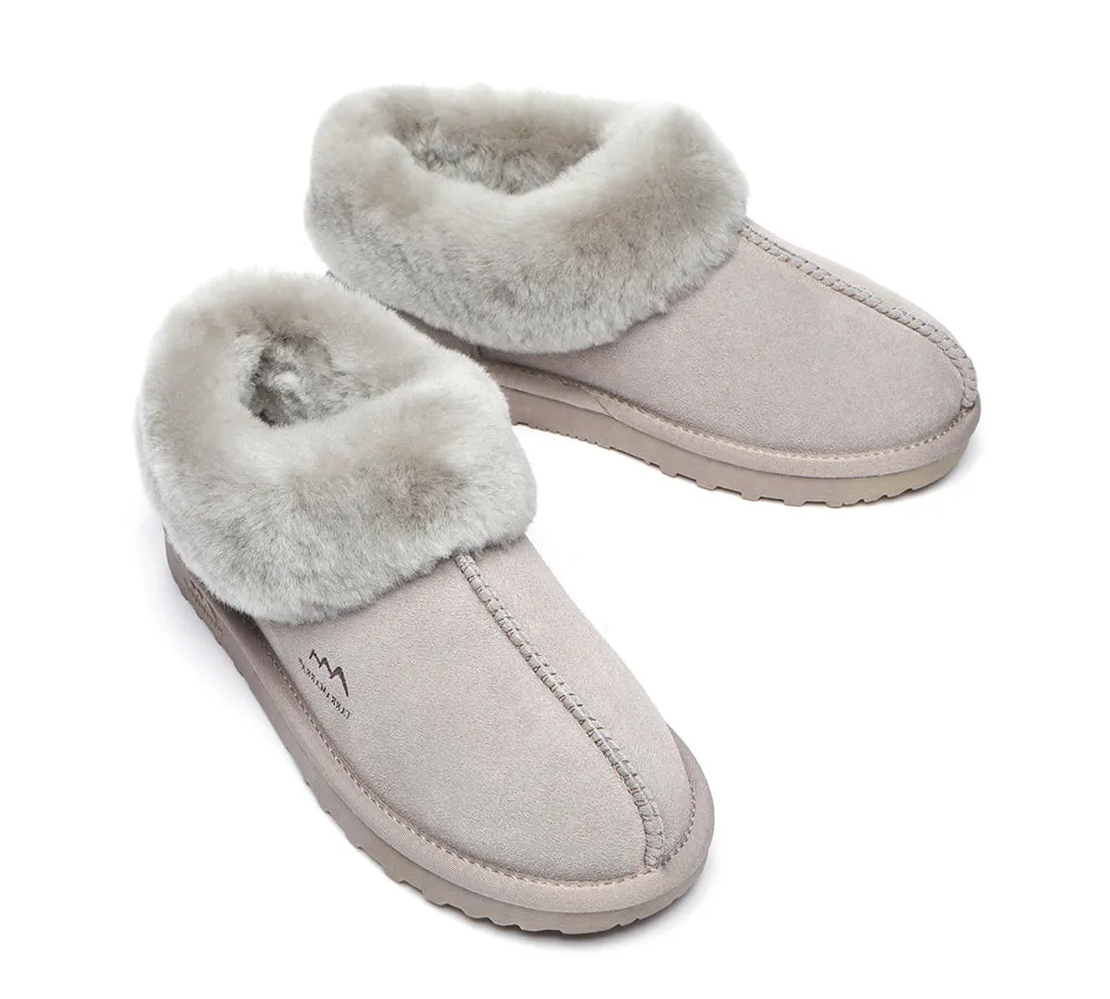 TARRAMARRA® UGG Slippers Premium Sheepskin Wool Collar Ankle Hana