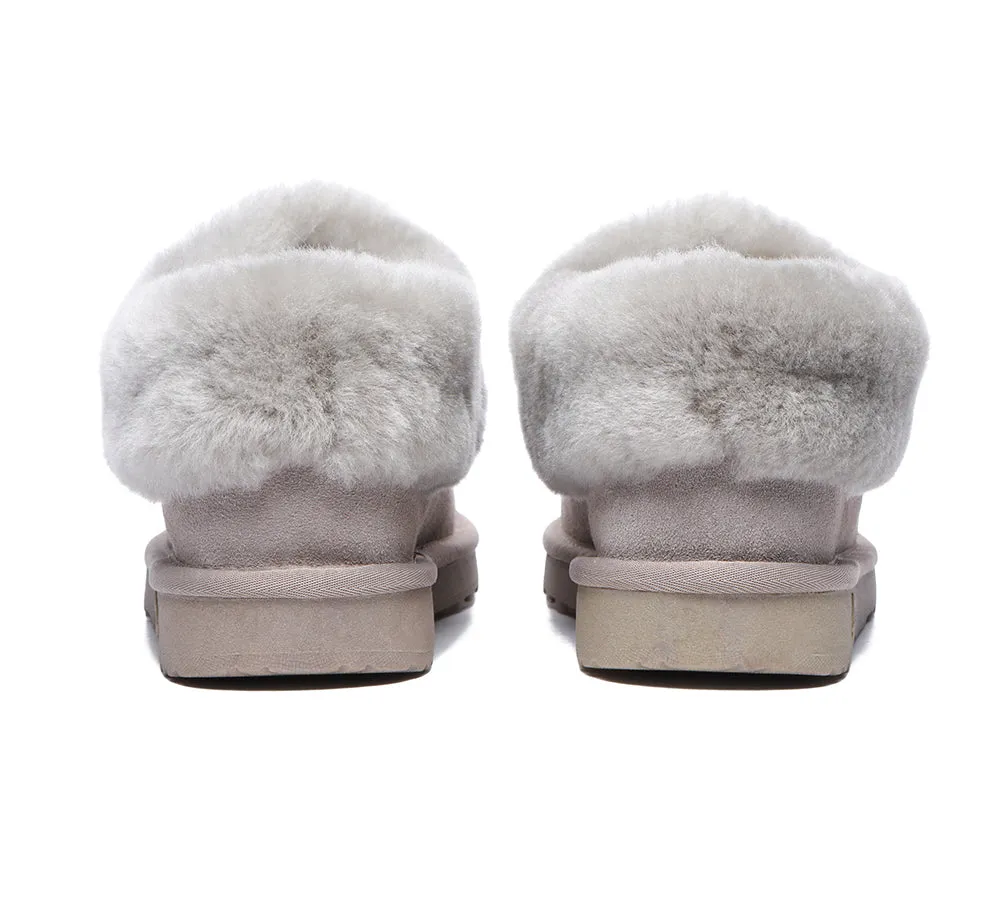 TARRAMARRA® UGG Slippers Premium Sheepskin Wool Collar Ankle Hana