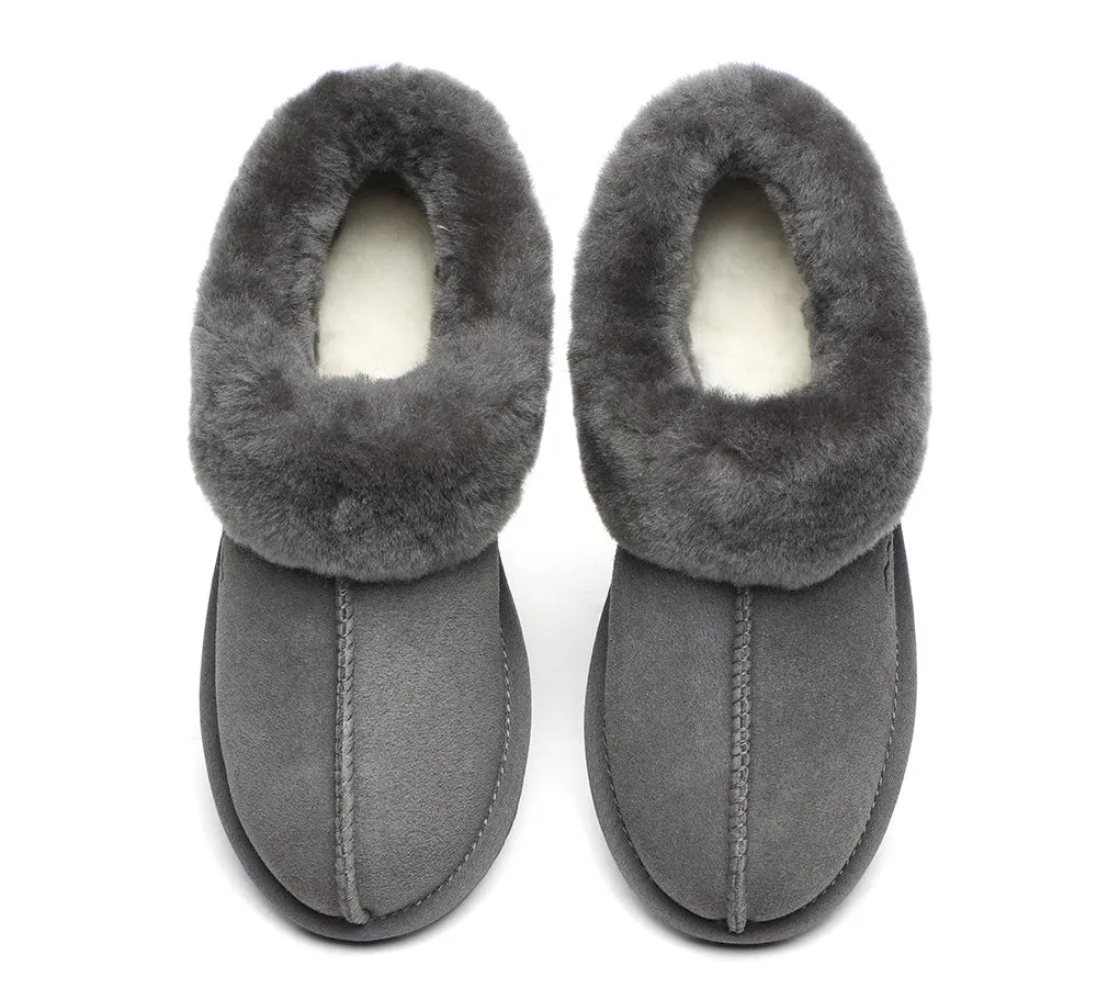 TARRAMARRA® UGG Slippers Premium Sheepskin Wool Collar Ankle Hana