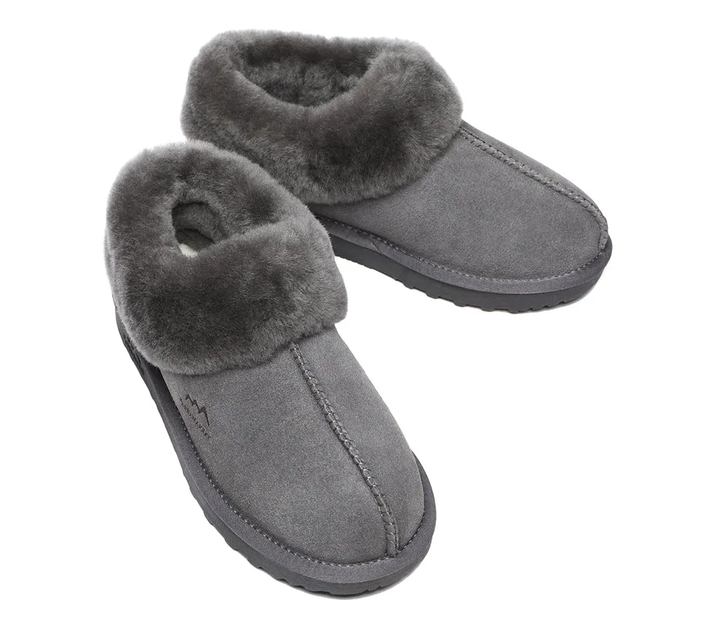 TARRAMARRA® UGG Slippers Premium Sheepskin Wool Collar Ankle Hana