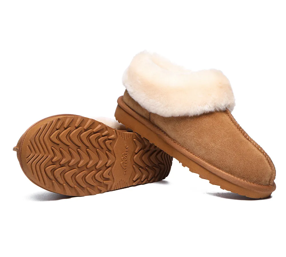 TARRAMARRA® UGG Slippers Premium Sheepskin Wool Collar Ankle Hana