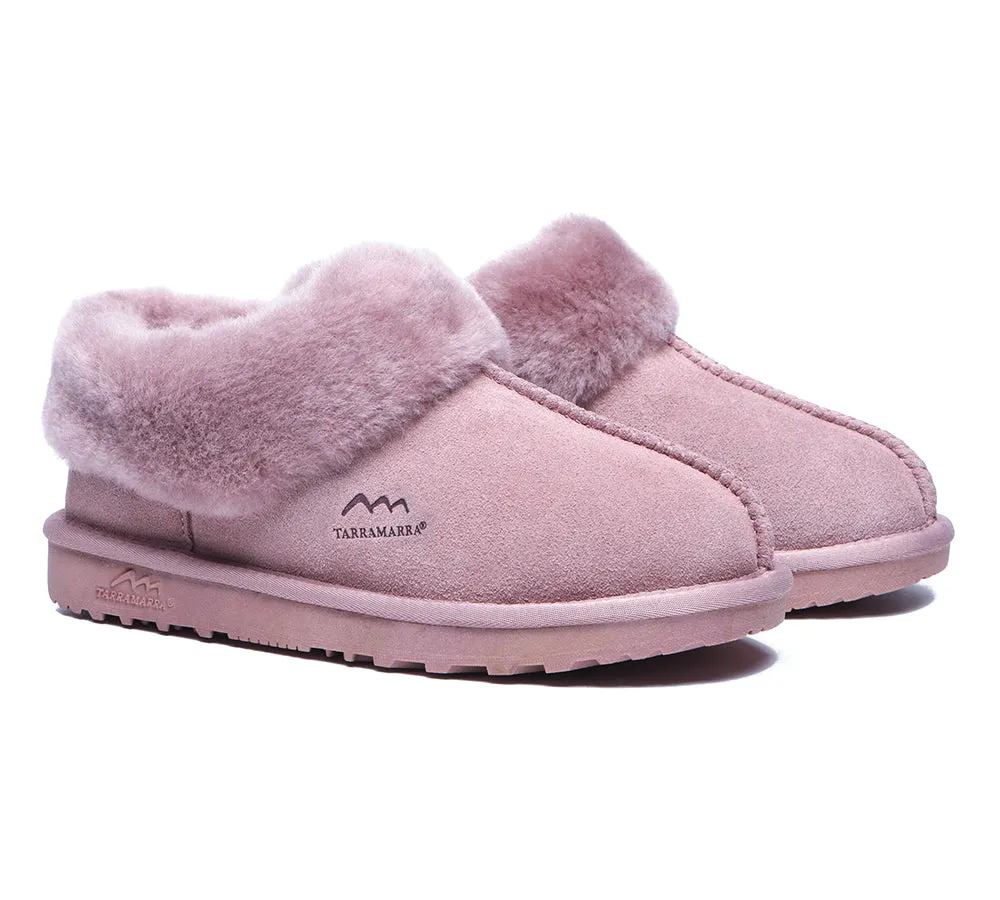 TARRAMARRA® UGG Slippers Premium Sheepskin Wool Collar Ankle Hana