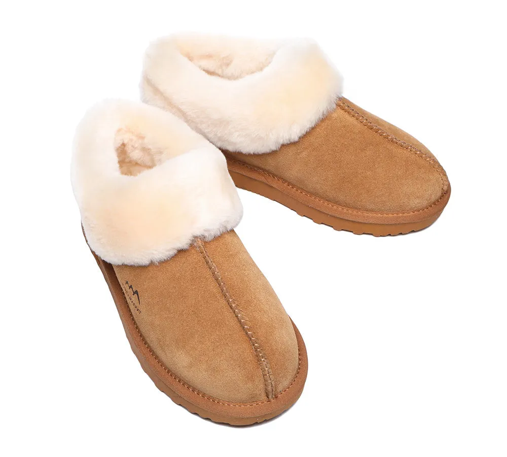 TARRAMARRA® UGG Slippers Premium Sheepskin Wool Collar Ankle Hana