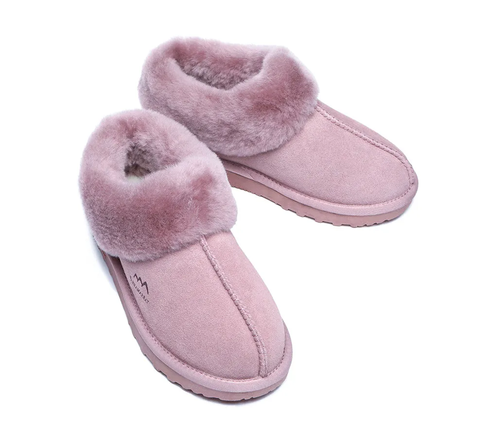 TARRAMARRA® UGG Slippers Premium Sheepskin Wool Collar Ankle Hana