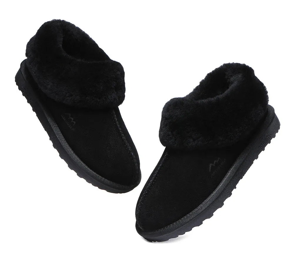 TARRAMARRA® UGG Slippers Premium Sheepskin Wool Collar Ankle Hana