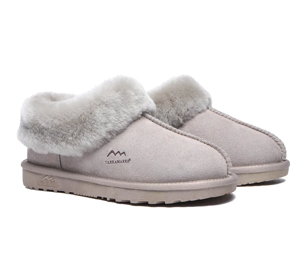 TARRAMARRA® UGG Slippers Premium Sheepskin Wool Collar Ankle Hana