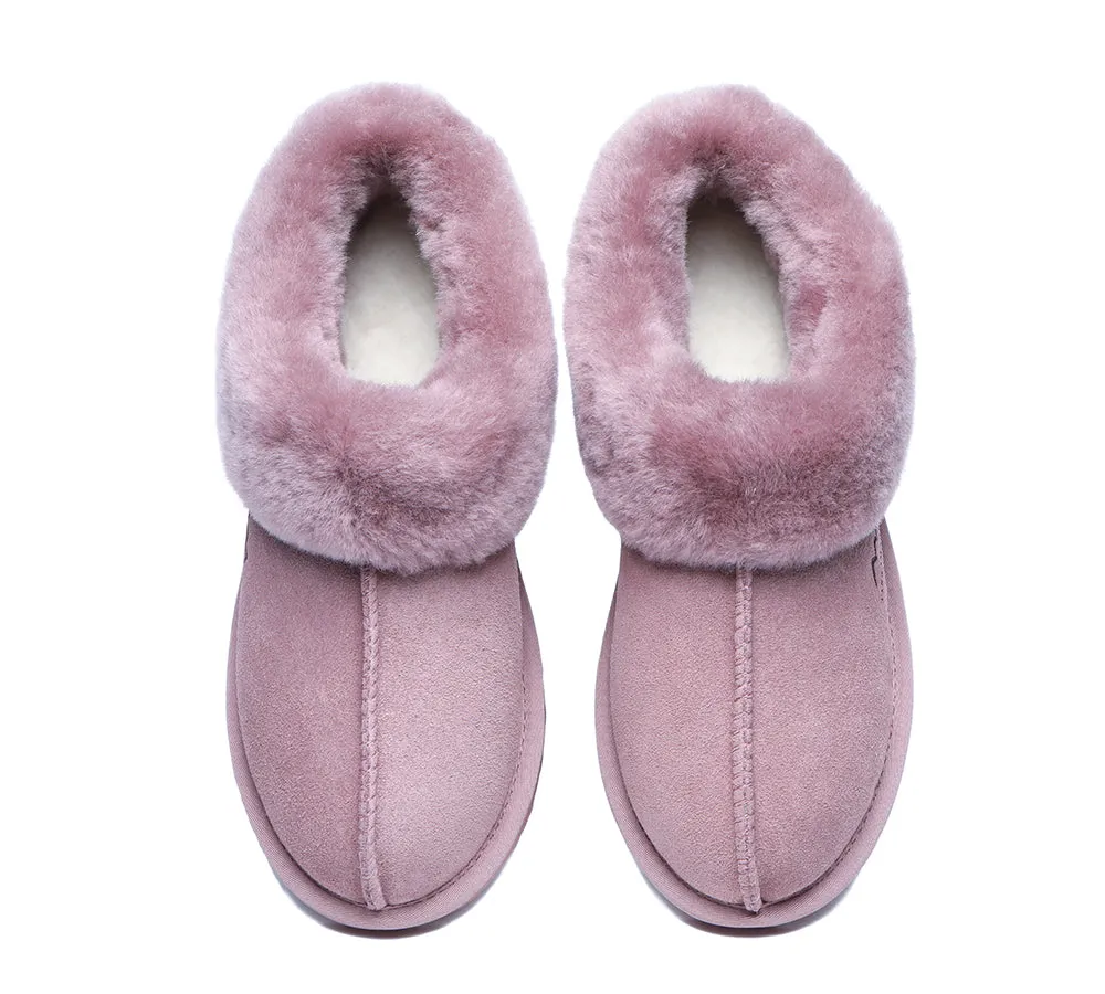 TARRAMARRA® UGG Slippers Premium Sheepskin Wool Collar Ankle Hana