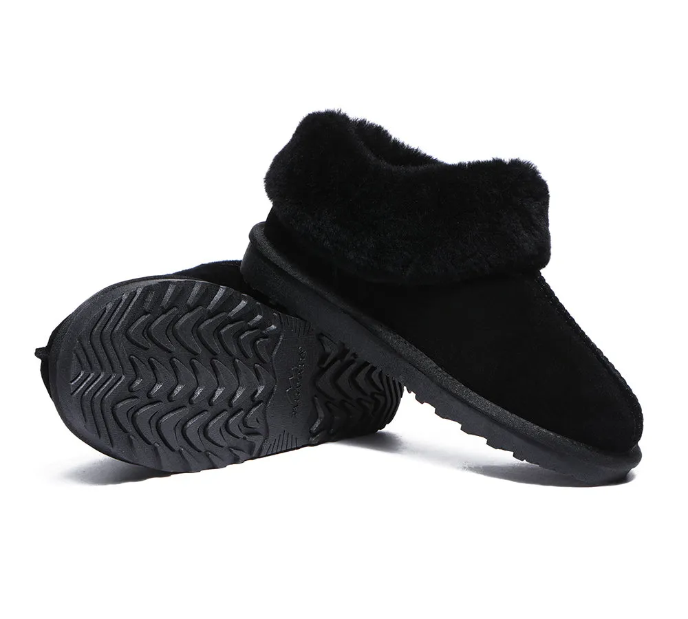 TARRAMARRA® UGG Slippers Premium Sheepskin Wool Collar Ankle Hana