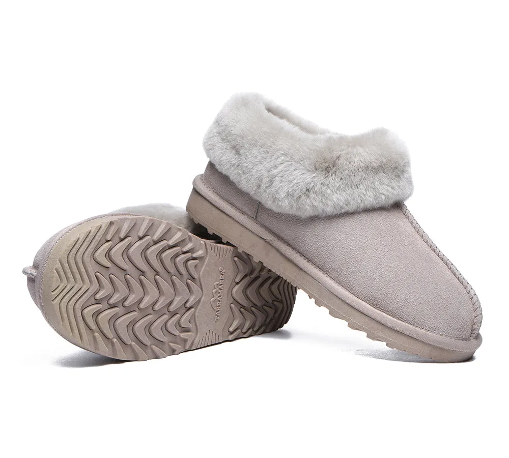 TARRAMARRA® UGG Slippers Premium Sheepskin Wool Collar Ankle Hana