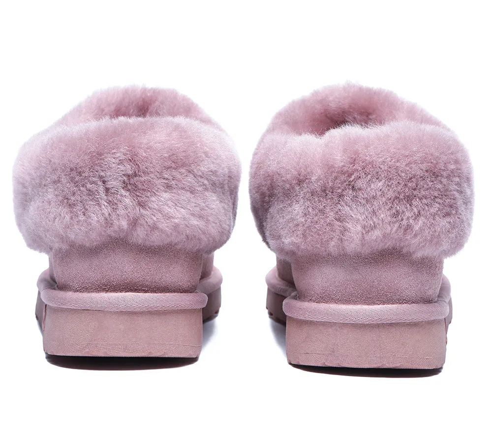 TARRAMARRA® UGG Slippers Premium Sheepskin Wool Collar Ankle Hana