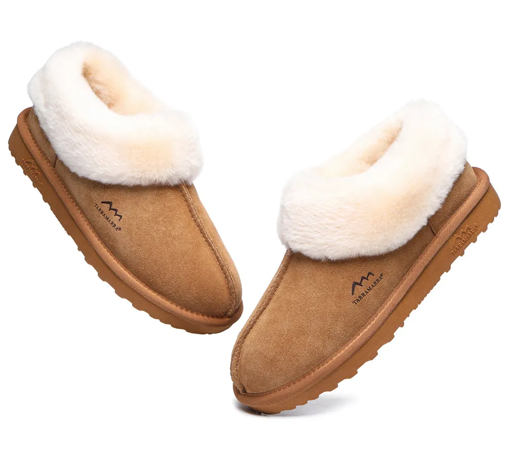 TARRAMARRA® UGG Slippers Premium Sheepskin Wool Collar Ankle Hana