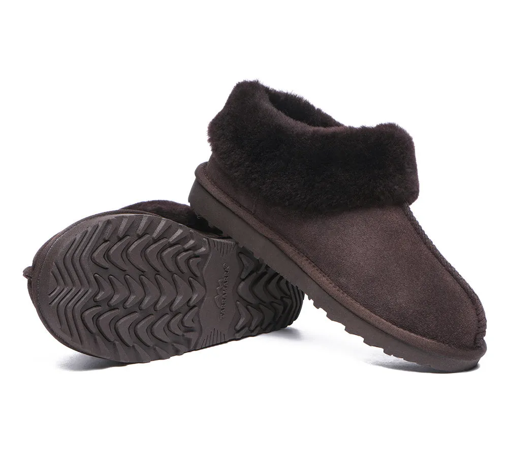 TARRAMARRA® UGG Slippers Premium Sheepskin Wool Collar Ankle Hana