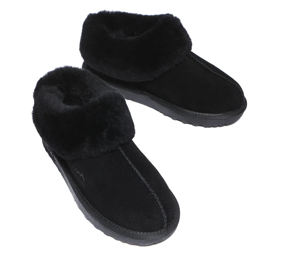 TARRAMARRA® UGG Slippers Premium Sheepskin Wool Collar Ankle Hana