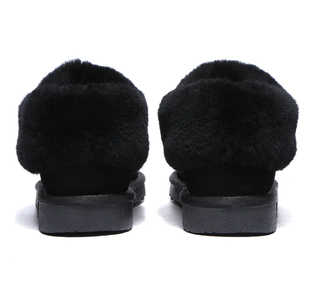 TARRAMARRA® UGG Slippers Premium Sheepskin Wool Collar Ankle Hana