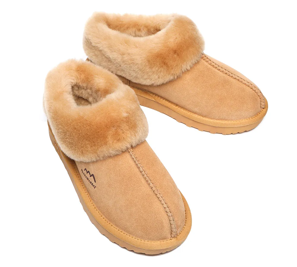 TARRAMARRA® UGG Slippers Premium Sheepskin Wool Collar Ankle Hana