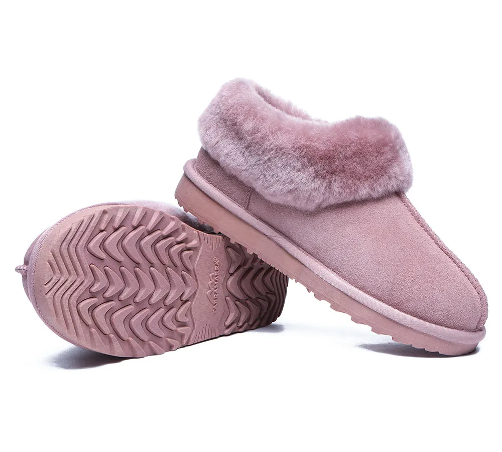 TARRAMARRA® UGG Slippers Premium Sheepskin Wool Collar Ankle Hana