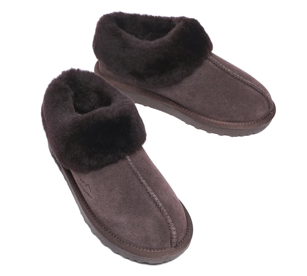 TARRAMARRA® UGG Slippers Premium Sheepskin Wool Collar Ankle Hana