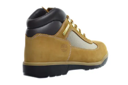 Timberland Big Kids Leather And Fabric Field Boots Wheat